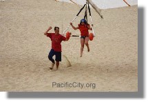 Hang Gliding in Pacific City young person first lesson