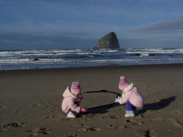 Haystack and children