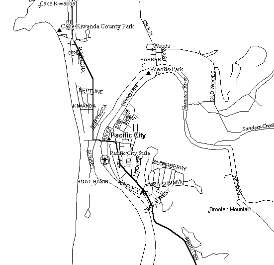Pacific City Map