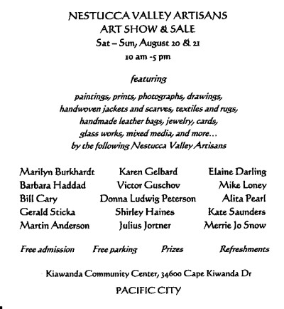 The Nestucca Valley Artisans Festival